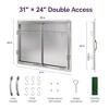 Sersper Stainless Steel Outdoor Access Door - Perfect for Outdoor Kitchens and BBQ Islands - 4 of 4