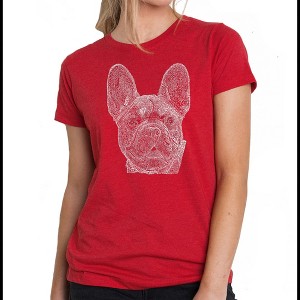 LA Pop Art Women's Premium Blend Word Art T-shirt - French Bulldog - 1 of 4