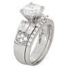 3.22 CT. T.W. Cubic Zirconia Engagement Ring Set In Sterling Silver - image 2 of 3