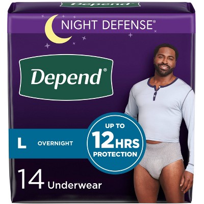 Depend Night Defense Incontinence Underwear for Men, Overnight, Disposable,  Extra-Large, 24 Count (2 Packs of 12) (Packaging May Vary) 
