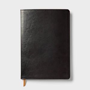 192pg Ruled Journal 10"x7" Leatherette Black - up&up™ - 1 of 4