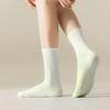 Alilang Women's Gradient Color Athletic Crew Socks Non Slip Silicone Cushioned Sole for Yoga Jogging 2 Pairs - 4 of 4