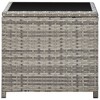 vidaXL Coffee Table Grey and Black Poly Rattan Compact Durable - 3 of 4