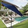 Outdoor Patio Umbrella, 6 Steel Ribs 9 FT Umbrella with Pure Color, UV Resistant Polyester Fabric Lawn Umbrella with Steel Frame-Coolbibila - 2 of 4