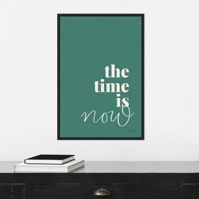 27" x 19" Green and White Motivational Canvas Quote Art