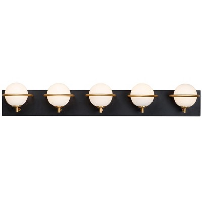 Maxim Lighting Revolve 5 - Light Vanity in  Black/Gold