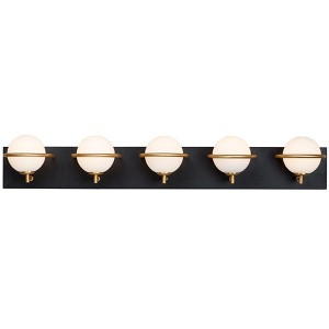 Maxim Lighting Revolve 5 - Light Vanity in  Black/Gold - 1 of 4
