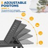Okak Outdoor Lounge Chair with Adjustable Backrest, Patio Accent Chair with Slat Design, Outdoor Recliner for Backyard, Garden, Patio - 4 of 4