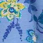 french blue jacquard floral
