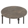 Traditional Iron and Marble Accent Table Black - Olivia & May - 3 of 3