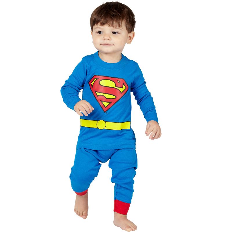 INTIMO Boys' Toddler' Superman Pajama Set, 2 of 6