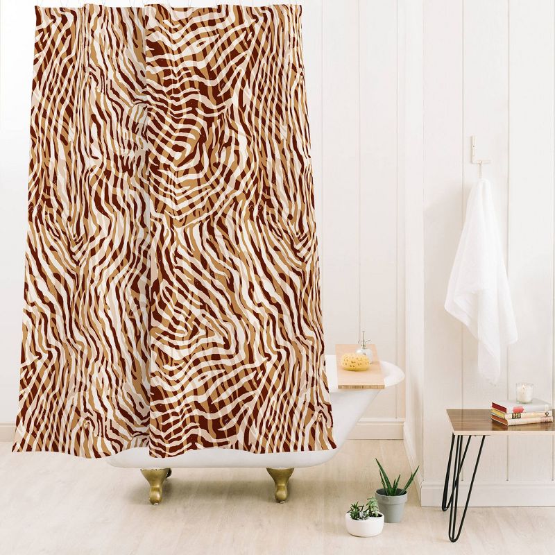 Deny Designs Marta Barragan Camarasa Waves Modern Wild Shower Curtain, 3 of 5