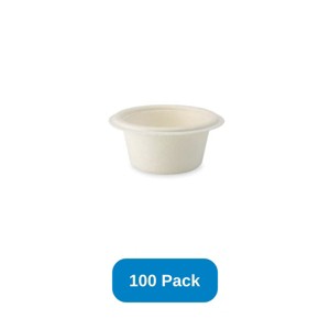 StalkMarket 2 oz Portion Cup Sugarcane Bagasse - Pack of 100 - 1 of 2