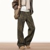 Clotth Mens Leopard Print Jeans - Y2k Vintage Leopard Aesthetic Baggy Denim Pants, Streetwear Loose Straight Wide-leg Trousers, Leopard - 4 of 4