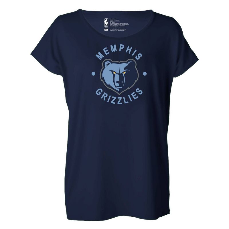NBA Memphis Grizzlies Women&#39;s Dolman Short Sleeve T-Shirt, 1 of 5