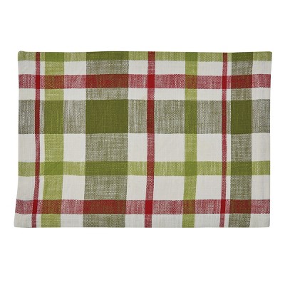 Split P Winter Bliss Plaid Placemat Set - Green