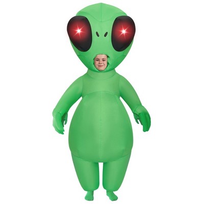 Photo 1 of SYNCFUN Kids Halloween Inflatable Costumes with Light Up Eyes, Full Body Alien Blow Up Costumes 7-10 YR OLD