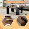 Wooden Coffee Table with Light Wood Grain Texture, Modern Side Table for Balcony Bedroom Living Room Home Office - 4 of 4