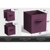 Sorbus 13 Inch Foldable Fabric Storage Cube Bin with Handles- for Organizing Home, Shelves, Nursery, Playroom, Closet and More - 3 of 4