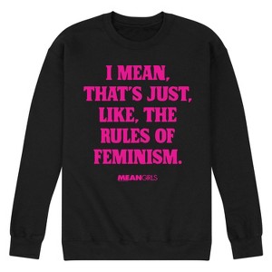 Men's - Mean Girls - Rules Of Feminism Graphic Fleece Sweatshirt - 1 of 4