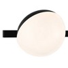 Possini Euro Design Celine Modern Wall Light Black Hardwire 30" 4-Light Fixture Opal White Glass Globe Shade for Bathroom Vanity - 3 of 4