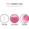 4E's Novelty Pink Cowgirl Hat with Feathers & Heart Sunglasses Set for Women & Girls Preppy Cowgirl Hat for Western Costume & Coastal Cowgirl Look - 4 of 4