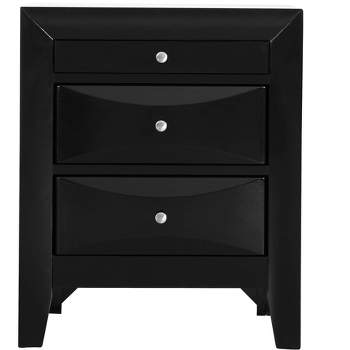 Passion Furniture Marilla 3-Drawer Nightstand (28 in. H x 17 in. W x 23 in. D)