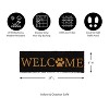 Evergreen Paw Print Welcome Kensington Indoor Outdoor Coir Interchangeable Doormat 9"x2'4" Black - 3 of 4