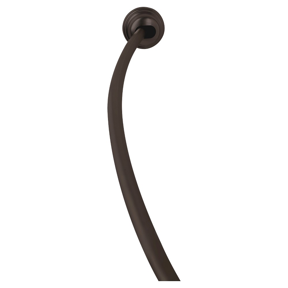 50" to 72" NeverRust Rustproof Adjustable Tension Curved Shower Rod Oil Rubbed Bronze - Zenna Home