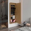 TiramisuBest Xl Shoe Rack, Mirror, Five Interior Shelves, Single Door Cabinet,Black - 2 of 4