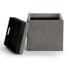 NicBex Linen Storage Ottoman Bench,Upholstered Storage Ottoman with Flip Over Serving Tray,Modern Storage Bench for Living Room,Bedroom - 2 of 4