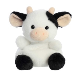 Aurora Mini Sweetie Cow Palm Pals Adorable Stuffed Animal White 5" - 1 of 4