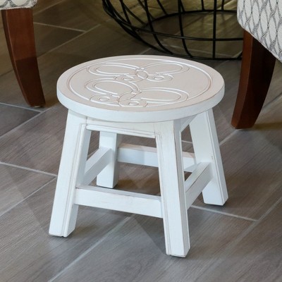 Vynxaria Carved Wooden Step Stool ¨C Whimsical Designs for Fun & Functionality