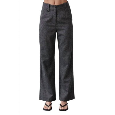 Women's Clara Wool-blend Trouser - CRESCENT