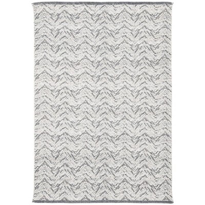 Handwoven Nomadic Gray Wool 4' x 6' Kilim Area Rug