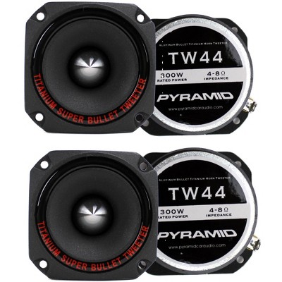 Pyramid TW44 1" 1200W Heavy Duty Titanium Dome Bullet Car Super Tweeters