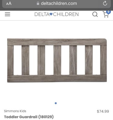 Delta crib best sale toddler rail