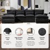 YOOCOZZ Double-Chaise Chenille Sectional Sofa with Double-Layer Cushion, Armrest and Lumbar Pillows - 3 of 4