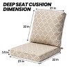 Pellebant Patio Chair Cushions Waterproof for Outdoor Furniture with Removable Cover Deep Seat & Back Cushion - 2 of 4