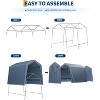 Portable Outdoor Storage Shed with Roll-Up Zipper Door and Versatile Windows,Heavy-Duty Waterproof Garage for Motorcycles,Bikes,Firewood&Garden Tools - 3 of 4