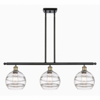 Rochester - 3 Light Stem Hung Island In Industrial Style-10.38 Inches Tall and 36 Inches Wide