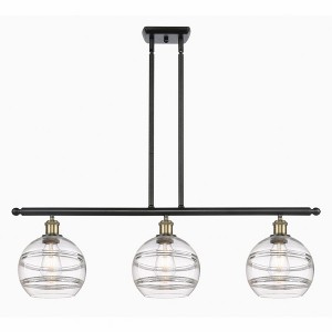 Rochester - 3 Light Stem Hung Island In Industrial Style-10.38 Inches Tall and 36 Inches Wide - 1 of 1