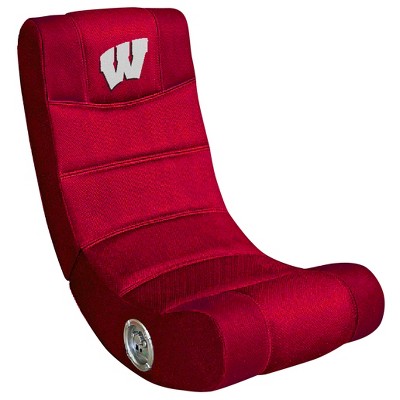 NCAA Imperial Video Game Chair with Bluetooth Wisconsin Badgers