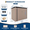 Metal Outdoor Lean to Storage Shed, Lean to Garden Shed Utility Tool Shed, Heavy-Duty Outdoor Metal Wall Side Storage Sheds - 2 of 4