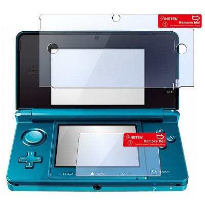 INSTEN 2 pc Reusable Screen Protector compatible with Nintendo 3DS