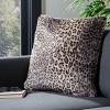Faux Black Leopard Pillow - Leopard - 20"X20" - Safavieh - 2 of 4