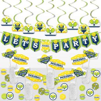 Big Dot of Happiness Let’s Rally - Pickleball - Birthday or Retirement Party Supplies Decoration Kit - Decor Galore Party Pack - 51 Pieces