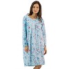 Casual Nights Women's Long Sleeve Floral Embroidered/Pintucked Night-Gown - 3 of 4