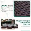 UPHA 7-Piece Brown Rattan Patio Sofa Conversation Set with Cushions - 4 of 4