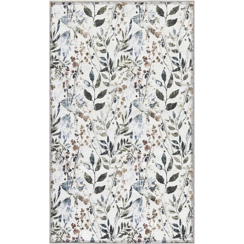 Nourison Washables Contemporary Floral Indoor Non-Skid Area Rug, 1 of 8